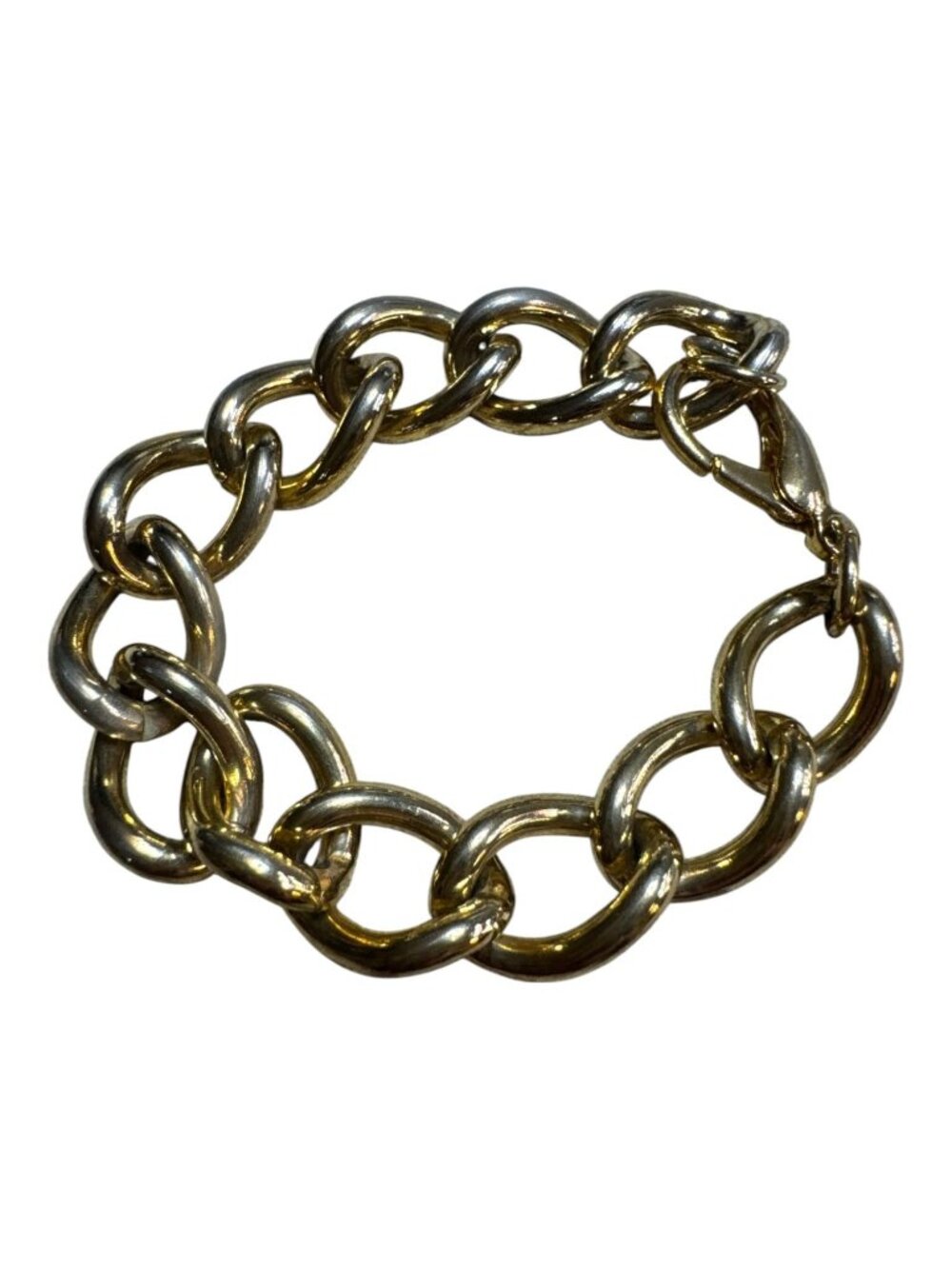 Chunky Gold-Tone Chain Bracelet For Women Classic Statement Jewelry 7.5" Length